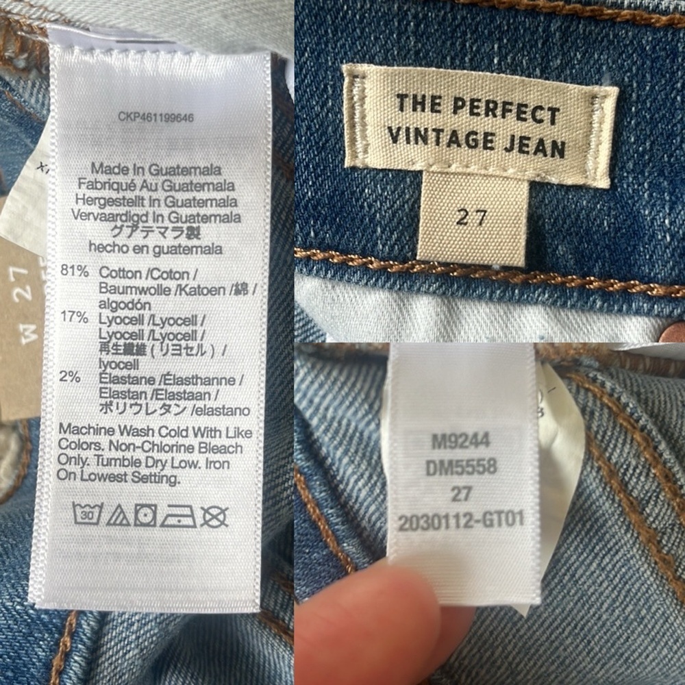 MADEWELL The Perfect Vintage Jean NWT Size 27 - Picture 11 of 12